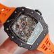 KV Factory V2 Upgraded Knockoff Richard Mille RM011 Orange Rubber Band Carbon Watch (3)_th.jpg